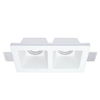 Ugradbena gips armatura 2xGU10, kvadratna