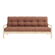 KARUP DESIGN Narančasta/smeđa sklopiva sofa 205 cm Knob, 205x95x79 cm