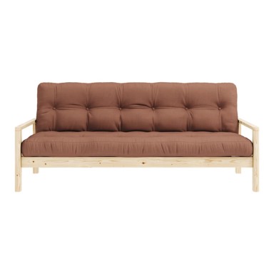 KARUP DESIGN Narančasta/smeđa sklopiva sofa 205 cm Knob, 205x95x79 cm