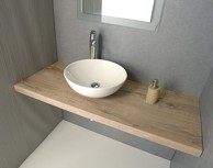 SAPHO Zidna polica ispod umivaonika Avice, 70 × 49,5 cm, hrast Rover