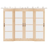 Pribor za klizna vrata od nehrđajućeg čelika 183 cm srebrni