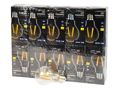 BLOW LED žarulja E27 A60, filamentna, 8W, 230V, staklo, 10 kom.