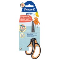 PELIKAN Školske škare Griffix za ljevake, 15 cm, neon narančasto-crne