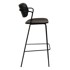 DAN-FORM DENMARK Crna barska stolica od imitacije kože Zed, visina 107 cm
