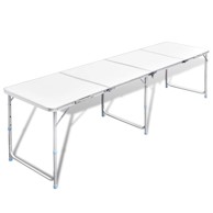 Sklopivi stol za kampiranje prilagodive visine, aluminijski, 240 x 60 cm
