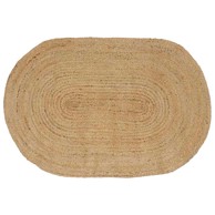 Tepih, dimenzije 300 × 300 cm, juta, prirodna i crna