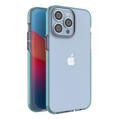 HURTEL Zaštitna maska Spring Case, s okvirom, za iPhone 14 Pro Max, svijetloplava
