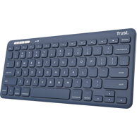 TRUST Tipkovnica Lyra, univerzalna, bežična/Bluetooth, QWERTY US engleska, plava
