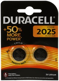 DURACELL Litijska dugmasta baterija CR2025 DL2025 2 kom