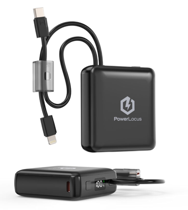 POWERLOCUS PLB-X Powerbank, 10000 mAh, crni