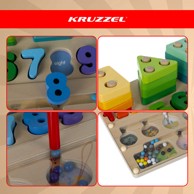 Montessori Drvena slagalica 3u1