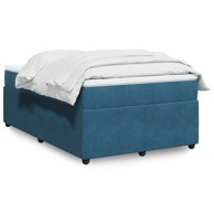 Box spring krevet s madracem tamnoplavi 120 x 200 cm baršunasti