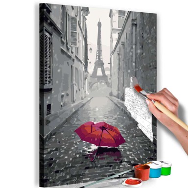 Slika za samostalno slikanje Paris (Red Umbrella) 40x60