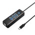 ORICO USB-C Hub PW3UR25-C3, 4 priključka, 3 x USB-A 3.0, RJ45 2.5G, 1,8 m, crna