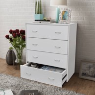 Komoda s 4 ladice 60 x 30,5 x 71 cm bijele