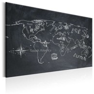 Slika World Map Travel broadens the Mind 120x80