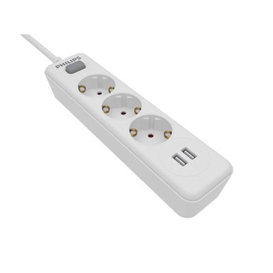 PHILIPS Produžna Utičnica, 3x EU, 2xUSB-A, ON/OFF