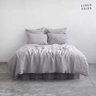 LINEN TALES Svijetlo siva platnena posteljina 135x200 cm za krevet za jednu osobu