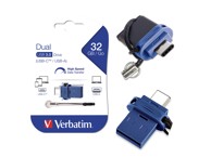 VERBATIM USB Flash drive 3.0 Store'n'Go Dual, 64 GB, USB-C, crno-plavi