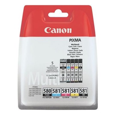 CANON Tinta PGI-580BK + CL-581 BCMY, za Pixma TR7550/TR8550/TS6150/TS6151/TS8152/TS9150/TS9155, multipack