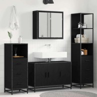Set namještaja za kupaonicu, 3 kom, 90 x 33 x 60 cm, crni hrast