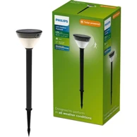 Vrtna solarna LED svjetiljka Kyna, sa senzorom, 2700 K, crna
