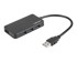 NATEC USB hub Moth, USB-C, 4x USB-A, crni