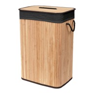COMPACTOR Crna/u prirodnoj boji bambusova košara za rublje 78 l Bamboo