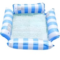 LIVEFY Ležaljka za vodu na napuhavanje Wave, plava/bijela