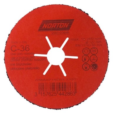 NORTON CP Flex polufleksibilni brusni disk 127 mm, granulacija 36