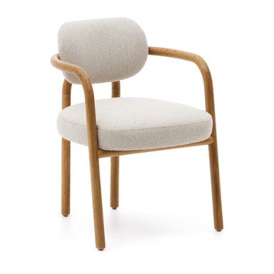 KAVE HOME Smeđa/krem blagovaonska stolica Melqui