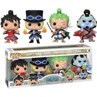 FUNKO POP Figura Luffytaro/Sabo/Zoro/Jinbe (Glows in the Dark) 4pack