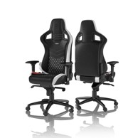 NOBLECHAIRS Gaming stolica EPIC ECHTLEDER, crna, bijela, crvena, NBL-RL-EPC-001