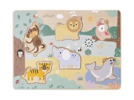 ELINELI Drvena slagalica sa zvukovima, životinje u zoološkom vrtu