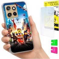 Futrola za Motorola Edge 50 Neo, futrola s foto pleckama i zaštitnim staklom 9H