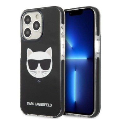 KARL LAGERFELD Zaštitna maska Choupette Head, za iPhone 13 Pro Max, crna