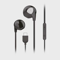 FORCELL Žične slušalice C1, Premium Sound Hi-Fi, tip C, crne