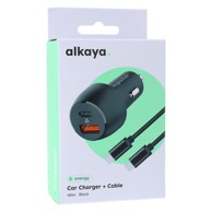 ALKAYA Auto punjač Fast Speed Set 48W, crni