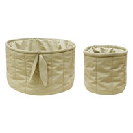 LORENA CANALS Dječje kutije za pohranu Bambie Olive ø 30x20 cm set 2 kom, svijetlozelena, tekstilna