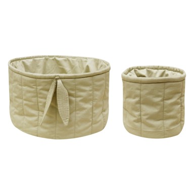 LORENA CANALS Dječje kutije za pohranu Bambie Olive ø 30x20 cm set 2 kom, svijetlozelena, tekstilna