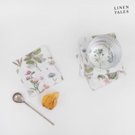 LINEN TALES Podmetači za čaše White Botany, bijelo-zeleni