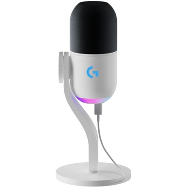 LOGITECH Gaming mikrofon Yeti GX Dynamic RGB, LIGHTSYNC, bijeli