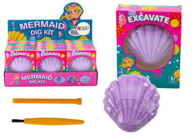 Arheološki set: Sirena u školjci, čekić i četka