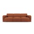 MICADONI HOME Smeđa sofa od bouclé tkanine 235 cm Molino, 235x95x72 cm