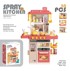 Dječja kuhinja za igru KITCHENETTE sa zvučnim svjetlosnim i vodenim efektima, 50 elemenata, roza