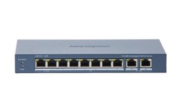 HIKVISION Switch DS-3E0310HP-E(C), upravljani, plava