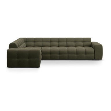 MICADONI Zelena kutna garnitura (s lijevim kutom/u obliku slova L) Kendal, 332x231x79 cm