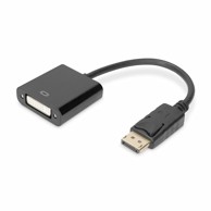 DIGITUS Adapter DisplayPort-DVI 15 cm AK-340401-001-S, siva