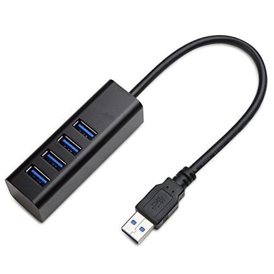 ASONIC USB hub N-UH325#3.0A, 4-portni USB 3.0, USB Type-A, aluminijsko kućište, crni