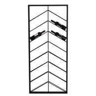 LIGHT & LIVING Zidni metalni držač za boce vina, Malbeo, 16 boca, 70x160x6 cm, crni